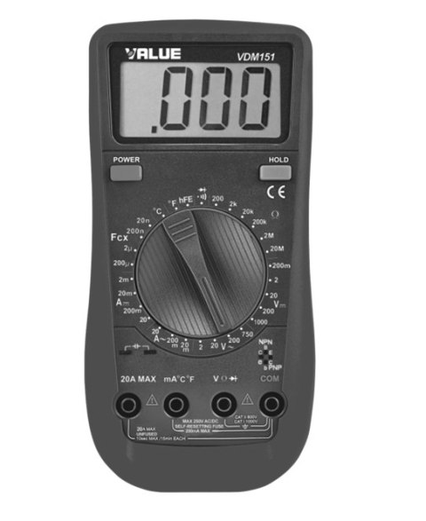MULTIMETR CYFROWY VALUE VDM-151 MULTIMETR CYFROWY VALUE VDM-151