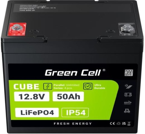 AKUMULATOR LITOWO-ŻELAZOWO-FOSFORANOWY LiFePO4 Green Cell Cube 12.8V 50Ah LFPGC12V50AH AKUMULATOR LITOWO-ŻELAZOWO-FOSFORANOWY LiFePO4 Green Cell Cube 12.8V 50Ah LFPGC12V50AH